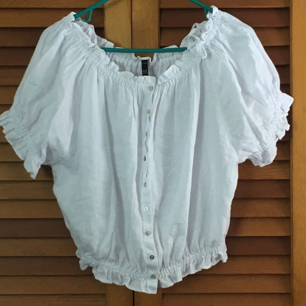 NWT Zara Trf collection white button blouse